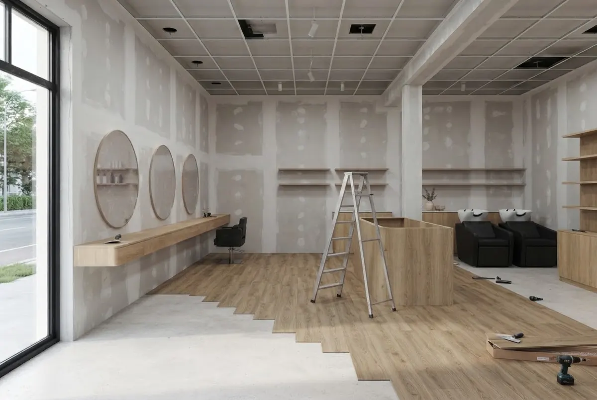 Neue Trockenbauwände und abgehängte Decke
